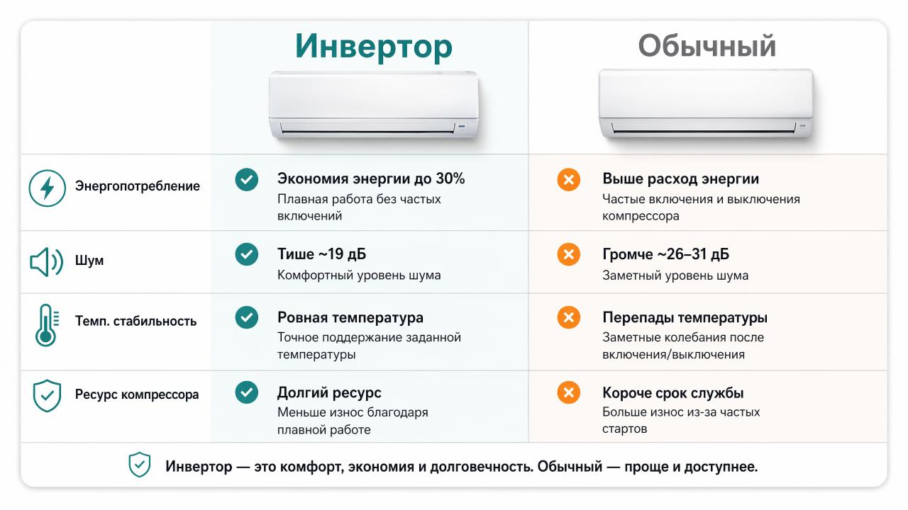 Инверторный или обычный кондиционер